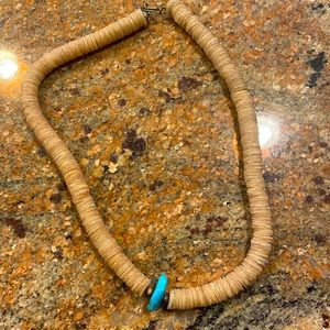 Turquoise dainty shell choker.